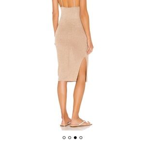 SABRINA KNIT MIDI DRESS IN NUDE